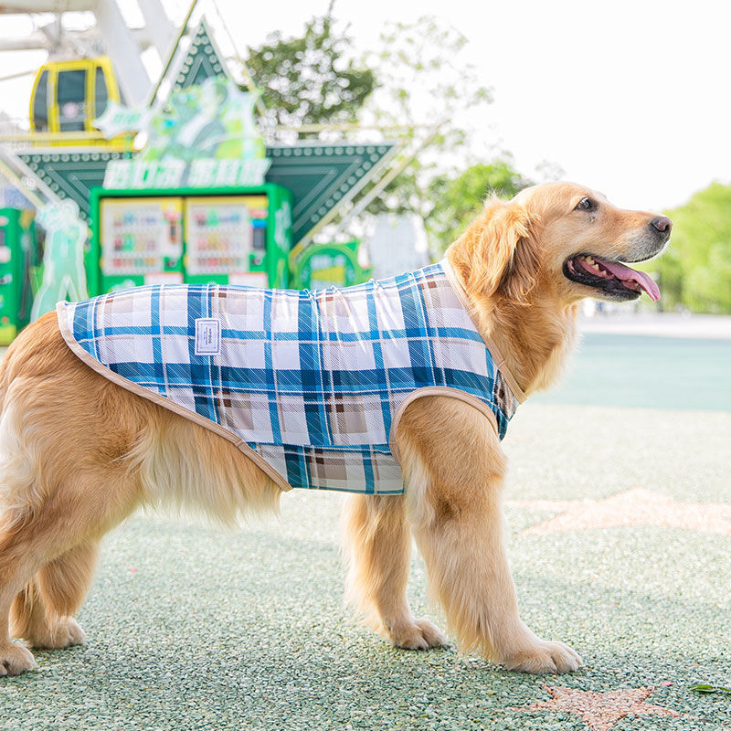 Big dog summer thin section full printed vest Labrador golden retriever summer style medium large dog summer clothes: 2 / 3XL
