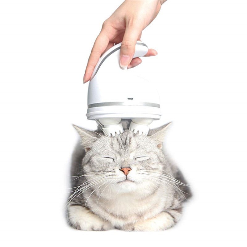 3D Haustier Intelligente Katze Massagegerät Kopf Massagegerät Katzen Automatische Drehen Wasserdichte Elektrische Pflegen Werkzeuge Hundesalon Massage