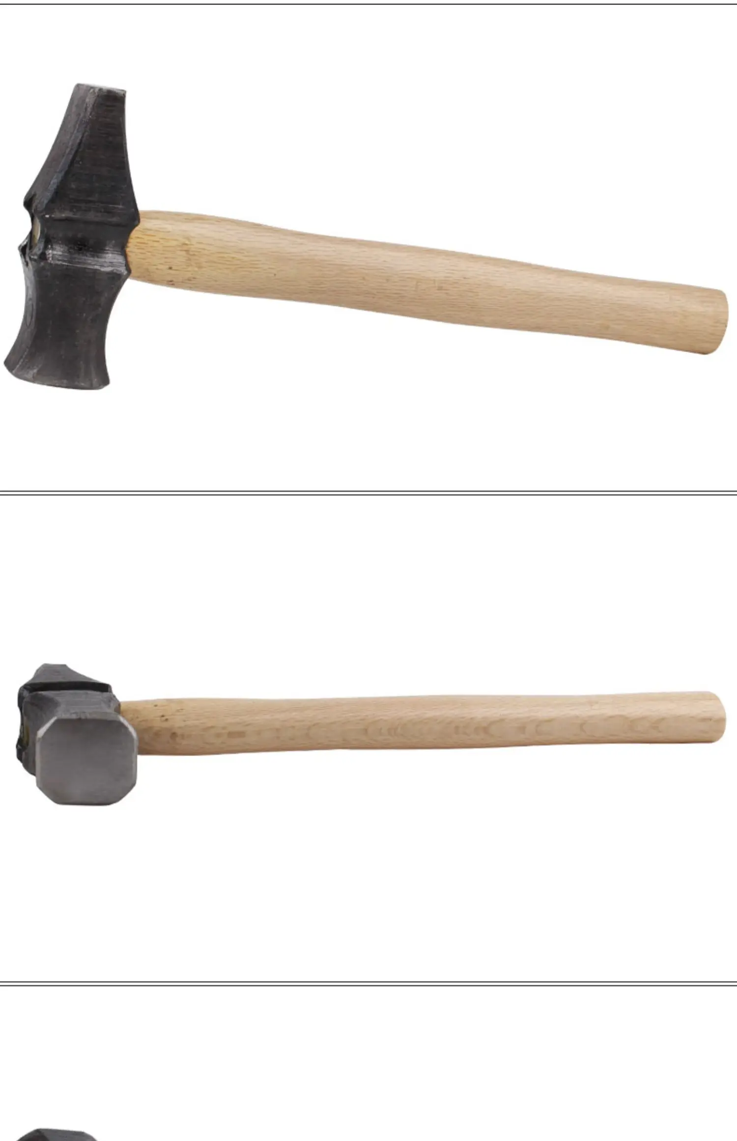 Martillo de hierro para forja de herrero, mango de madera para el hogar, herramientas de forja manual, mango de madera, martillo de acero, martillo de chapa de metal: Rojo