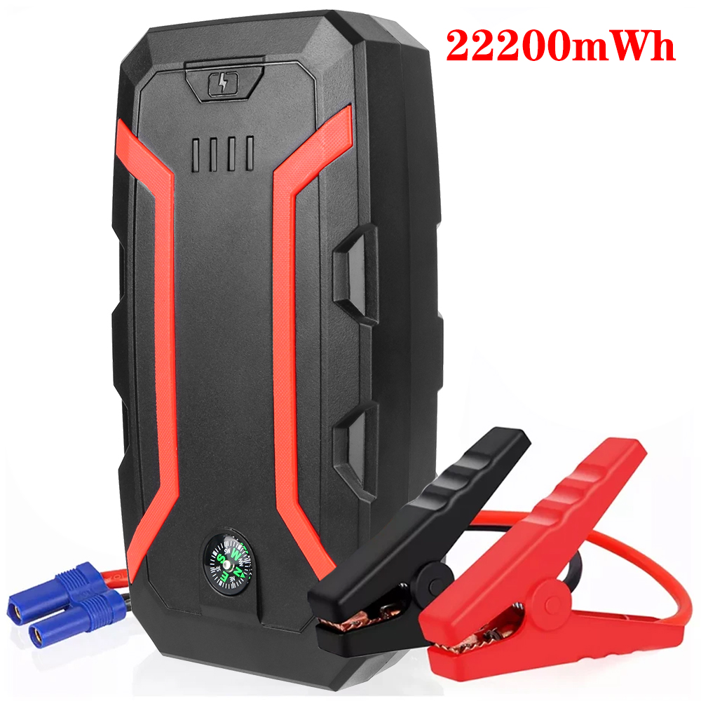 Autobatterie-Anlasser, 12 V, tragbarer Auto-Starthilfe, 3000 A, automatisches Startgerät, Notstart-Powerbank-Booster, 22200 mWh
