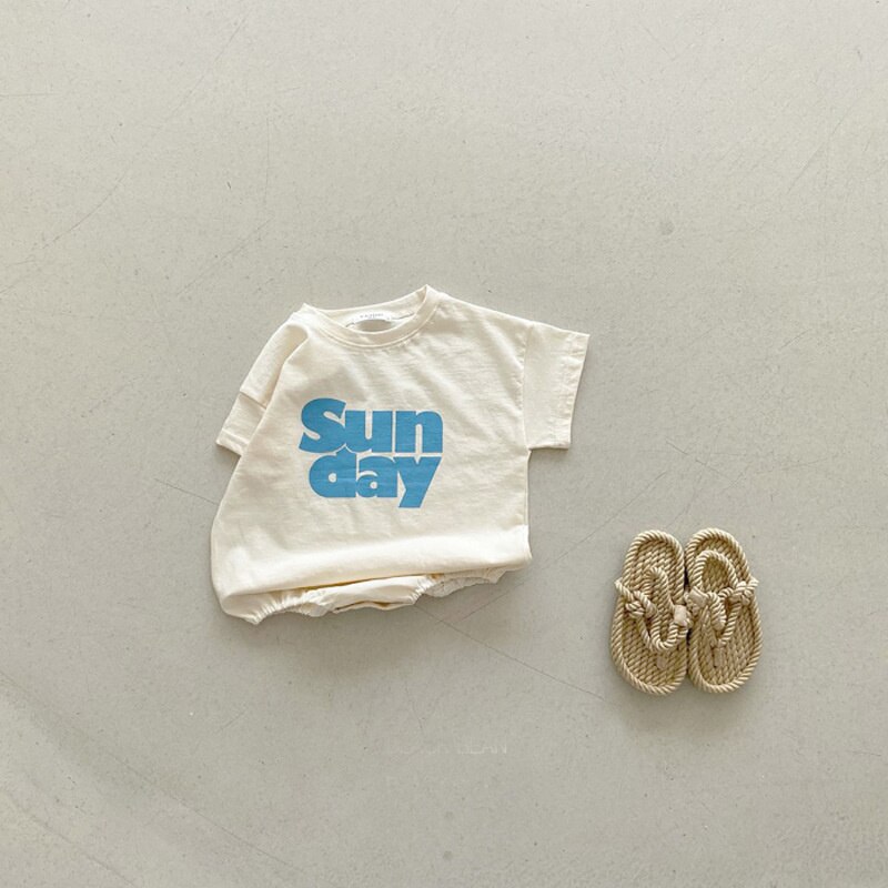Koodykids 2022 Baby Boy Summer Rompers Soft Short Sleeve T Shirts Toddler Boy Girl Bodysuit Outfit Tees: Romper 1 / 6m