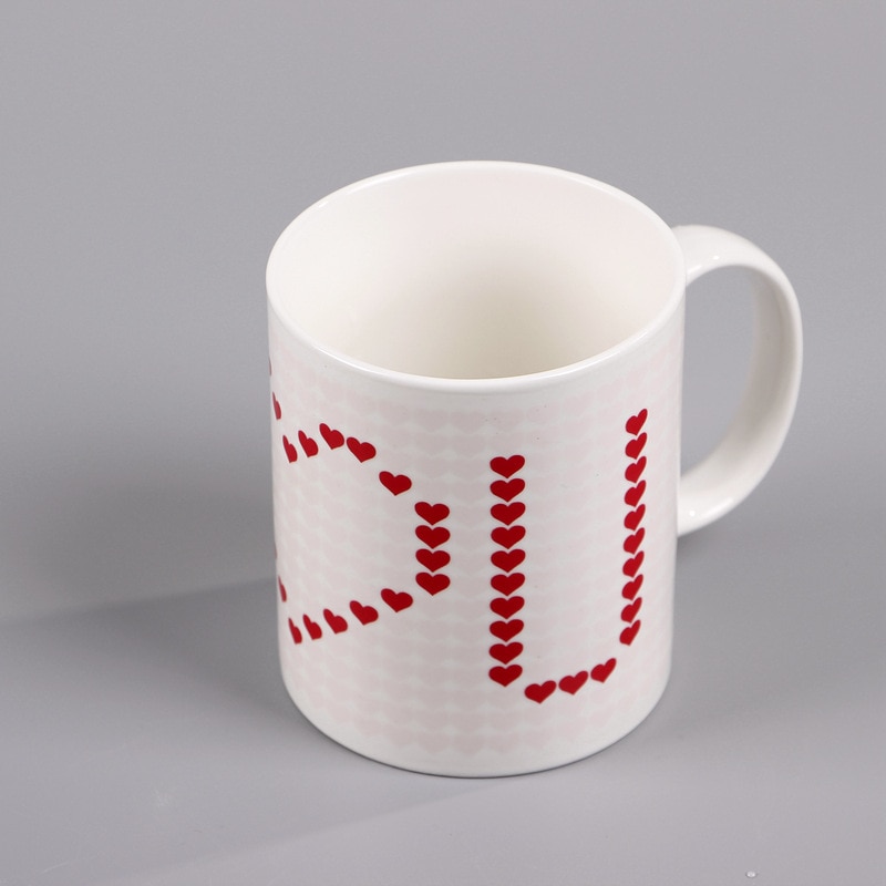 I Love U Magic Mokken Temperatuur Veranderende Cup Kleur Veranderende Kameleon Mokken Warmtegevoelige Cup Koffie Thee Melk Mok