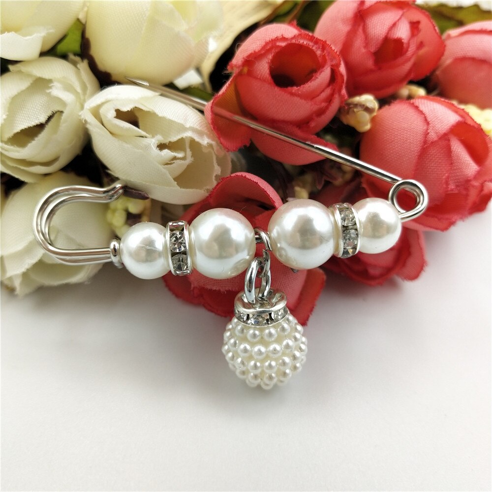 Brooches Pin Jewelry for Women Suit Hats Clips Sweater Coat Decorative Rhinestone Pearl Brooch Pins Jewelry 1pcs