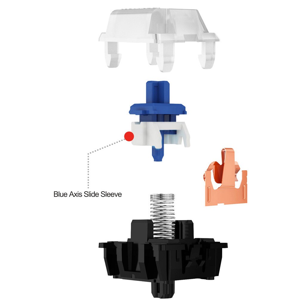 Gateron-interruptor óptico para reemplazar el Teclado mecánico, conmutador óptico GK61 SK64, azul, rojo, marrón, negro, amarillo, eje blanco