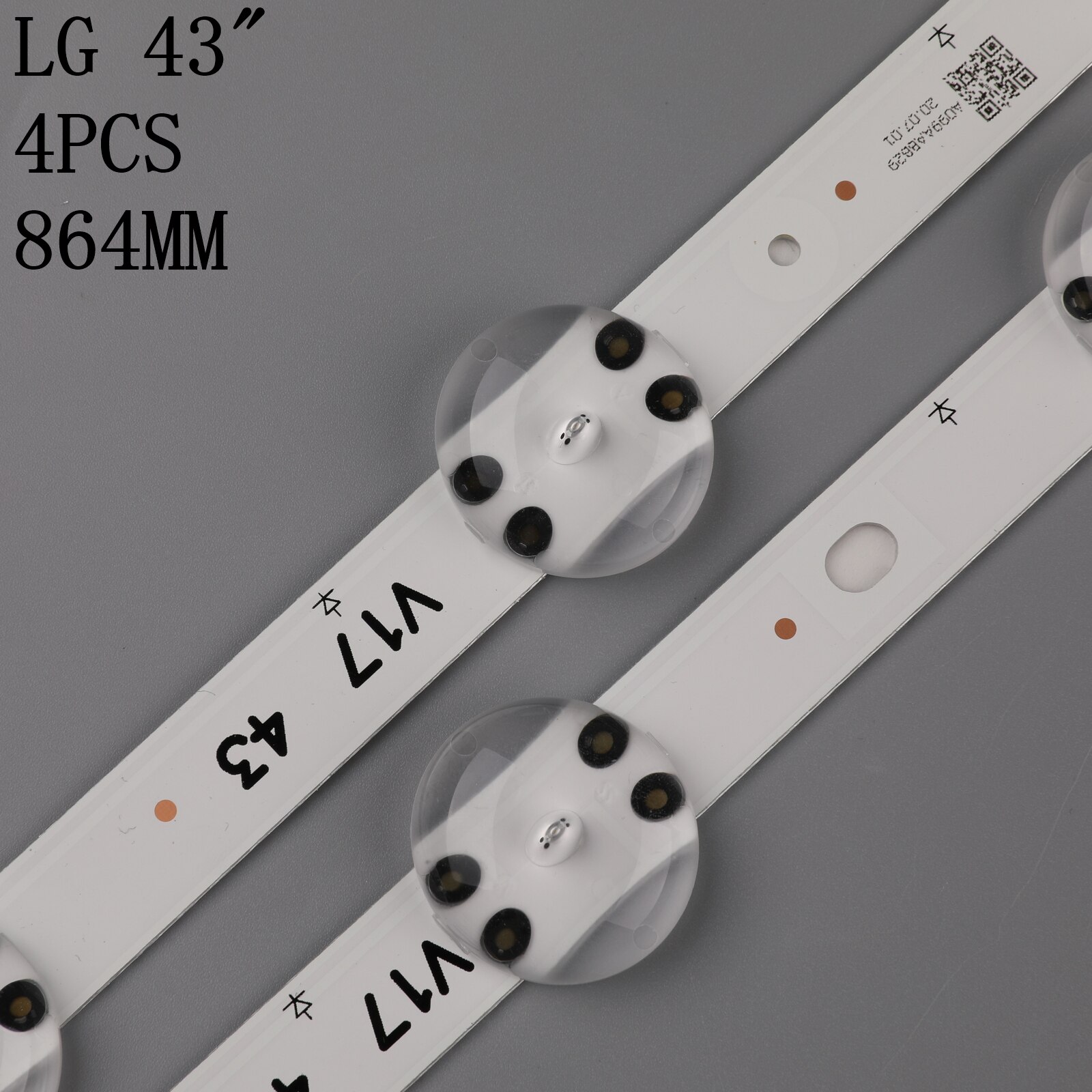 Tira de LED para iluminación trasera 10 lámpara 6916L-2744A 6916L-2743A 6916L-2867B 2867A 2867G para LG 43 "V17 43LJ614V 43LV340C 43UJ670V LC430DQE