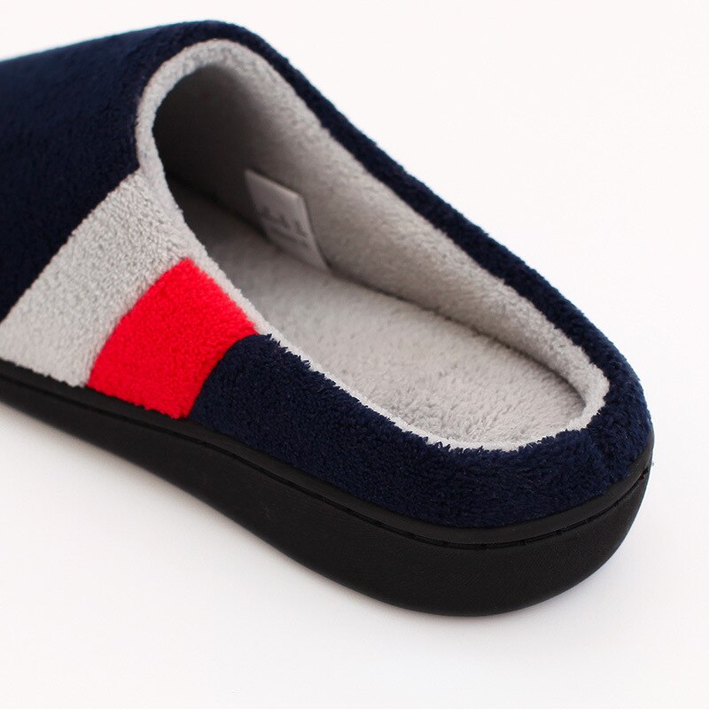 Home Slippers for Men Winter Furry Short Plush Man Slippers Non Slip Bedroom Slippers Couple Soft Indoor Shoes Male