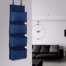 1pc Housewares 4-Tier Over Door Hanging Organiser Storage Pockets Wardrobe Unit Shoes