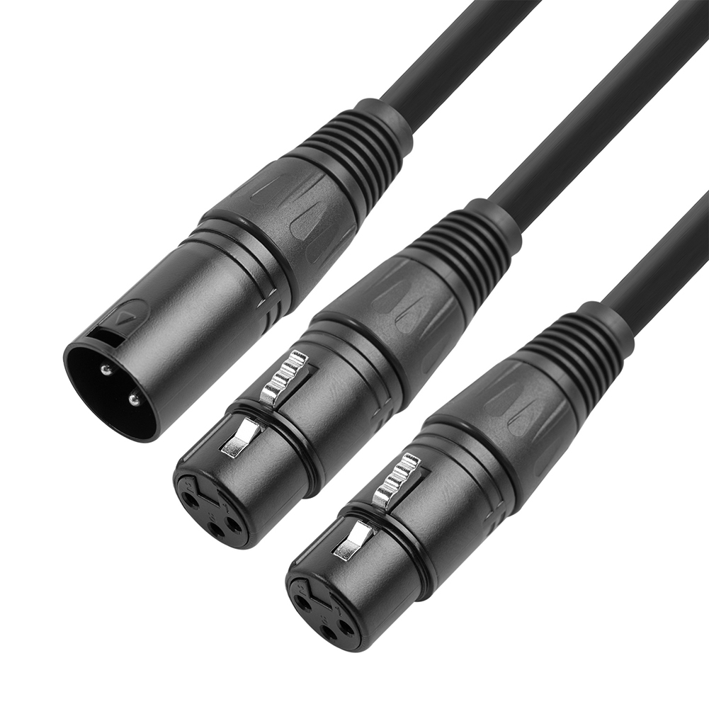 50cm x 3 -nastaista xlr-uros-kaksois-xlr-naaras-y-jakokaapelia, mikrofonikaapeli, 1 uros ,  to 2 naaras-xlr-y-jakokaapelia, mikrofoni-audiokaapele