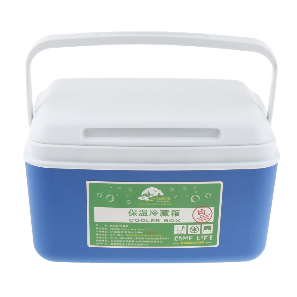 Ice Cooler Box Bucket Car Use Refrigeratorar Household Fresh Keeping Box with 5pcs Ics Packs