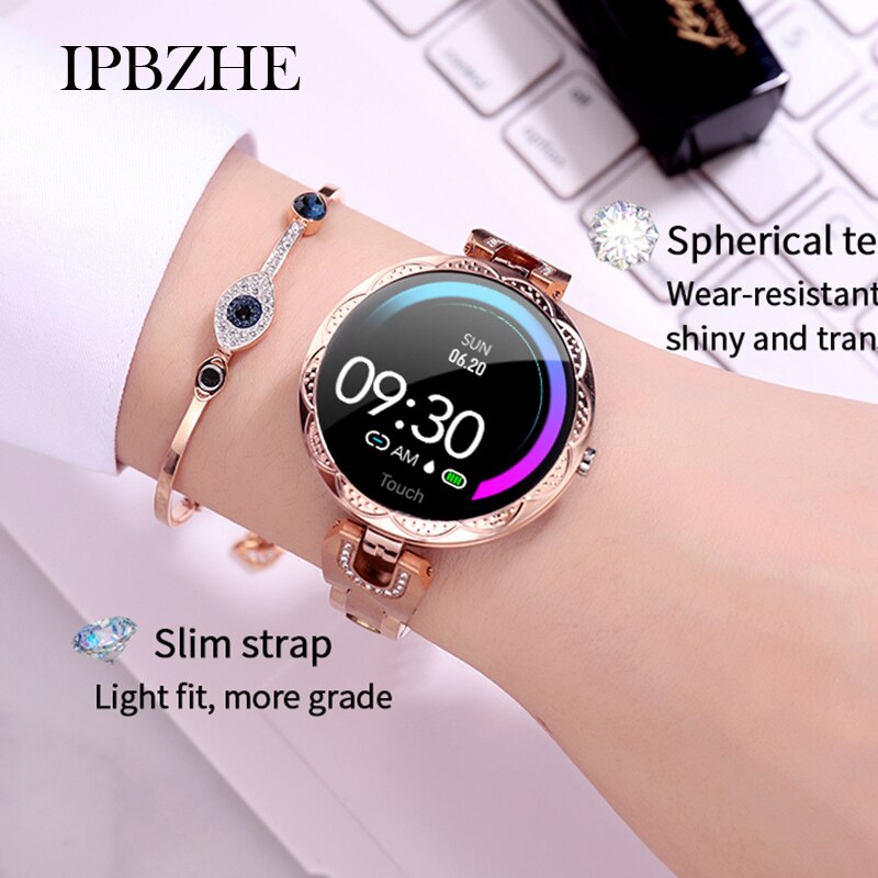 Ipbzhe Geschäft Clever Uhr Frauen EKG Blut Sauerstoff Reloj Inteligente Smartwatch Android Clever Uhr Für Huawei Xiaomi Telefon