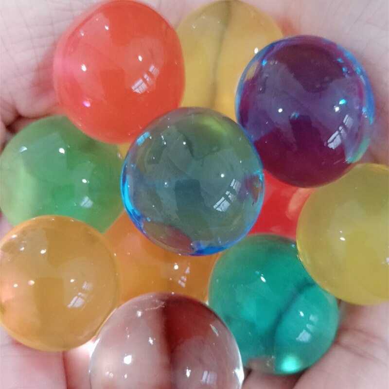 100/50 st/lot stora hydrogelpärlformade stora 3-4cm kristalljorda vattenpärlor lera växa boll bröllopsodlande lökar heminredning