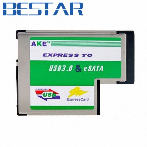 Express Card ExpressCard 54 34 34mm/54mm naar USB 3.0 USB3.0 Super Speed 5 Gbps & eSata hard disk Adapter