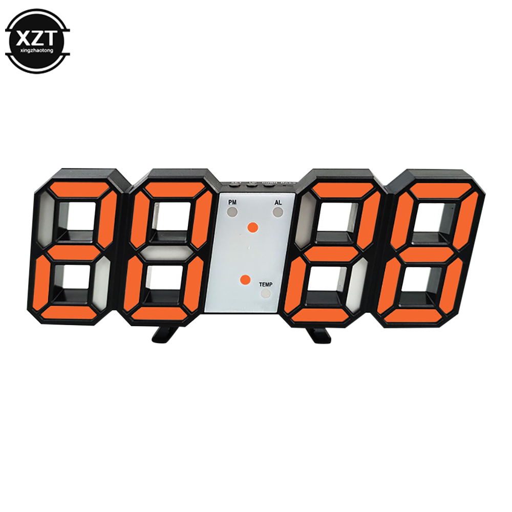 1Pcs LED Digital Alarm Clocks Wall Clocks Hanging Watch Snooze Table Clocks Calendar Thermometer Electronic Clock Digital Clocks: B