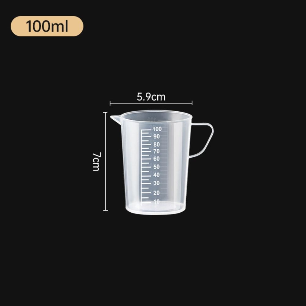 Vaso de medición graduado de plástico de gran capacidad, vaso de laboratorio transparente con tapa, taza mezcladora transparente, cocina y horneado