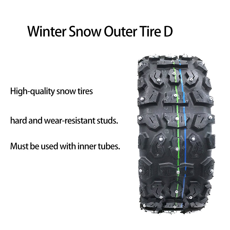90/65-6.5 City Road Off Road Winter Snow Tires 11 Inch Tubeless Tire for Dualtron Ultra Speedual Plus Zero 11x Electric Scooters: Snow Tire D