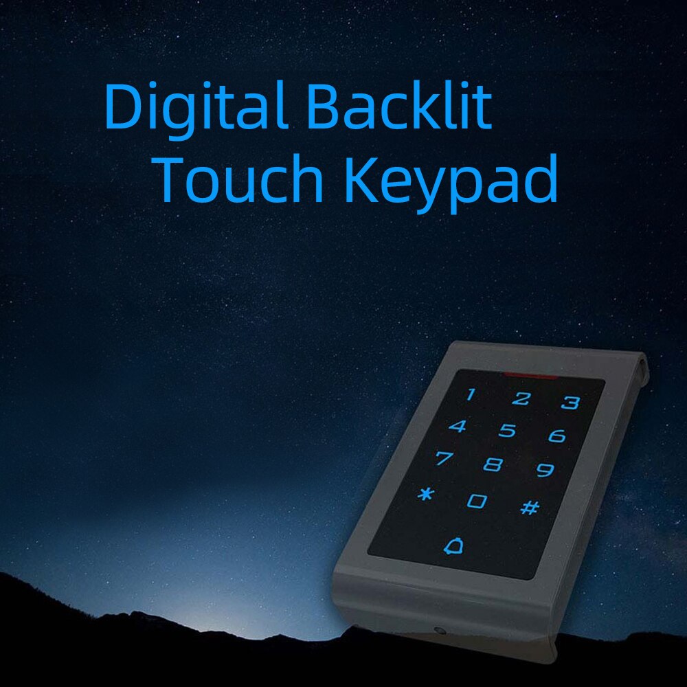 T10 Plastic case Digital backlit touch keypad 125KHZ RFID 13.56MHZ Card Reader WG26 Input output Standalone Access Controller