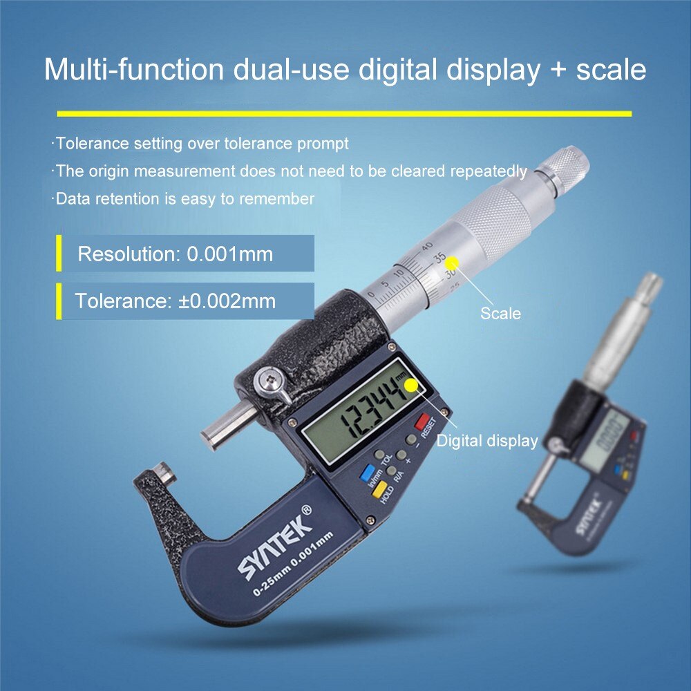 Strumento di misurazione micrometro digitale digitale vernier