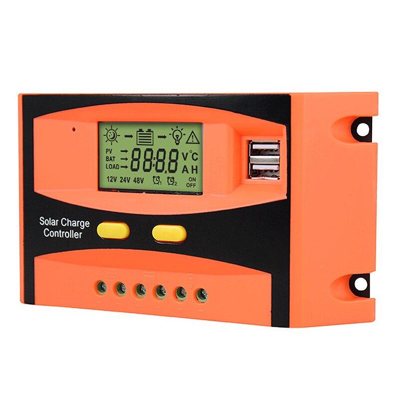 Solar- Laderegler Laderegler Regler Solar- Tafel Wasserdicht Dual Usb Pwm Anzeige Lcd 12V 24V 30A