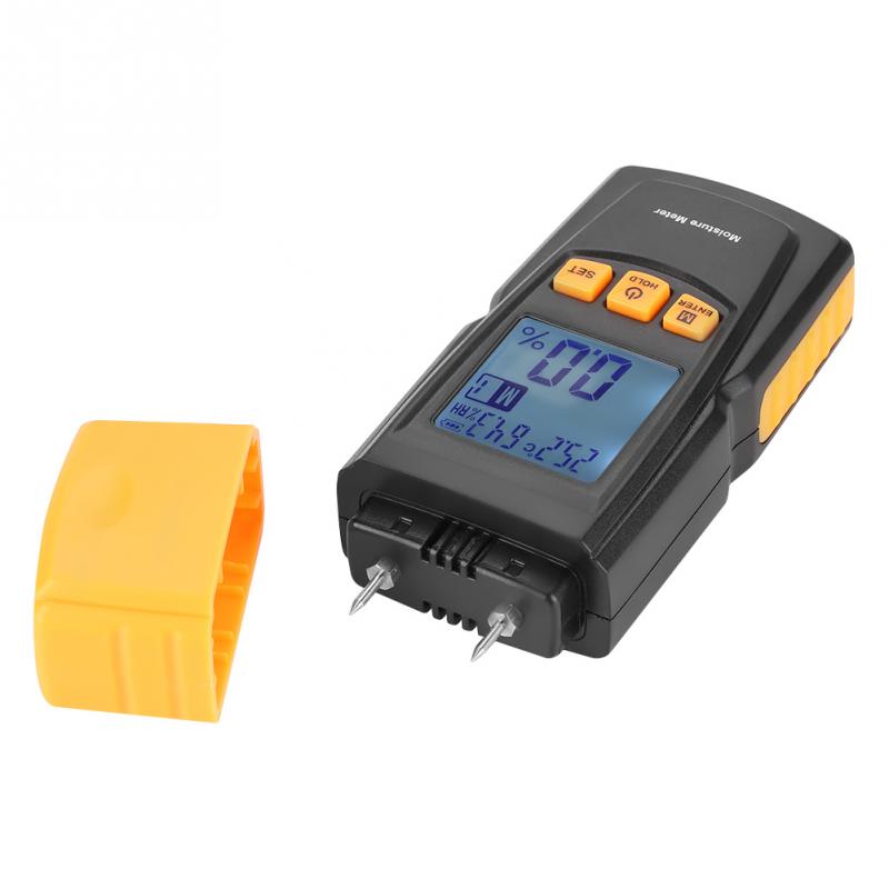 LCD Hout Vochtmeter GM610 Digitale 2 Pin Hout Vochtmeter Hout Hygrometer Vochtigheid Detector Tester
