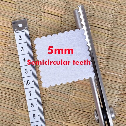 Sewing Cut 23.5cm Zig Zag Dressmaking Tailor Leather Handicraft Fabric Shear Pinking Scissor Textile DENIM DIY Upholstery Tool s: 5mm Semicircular
