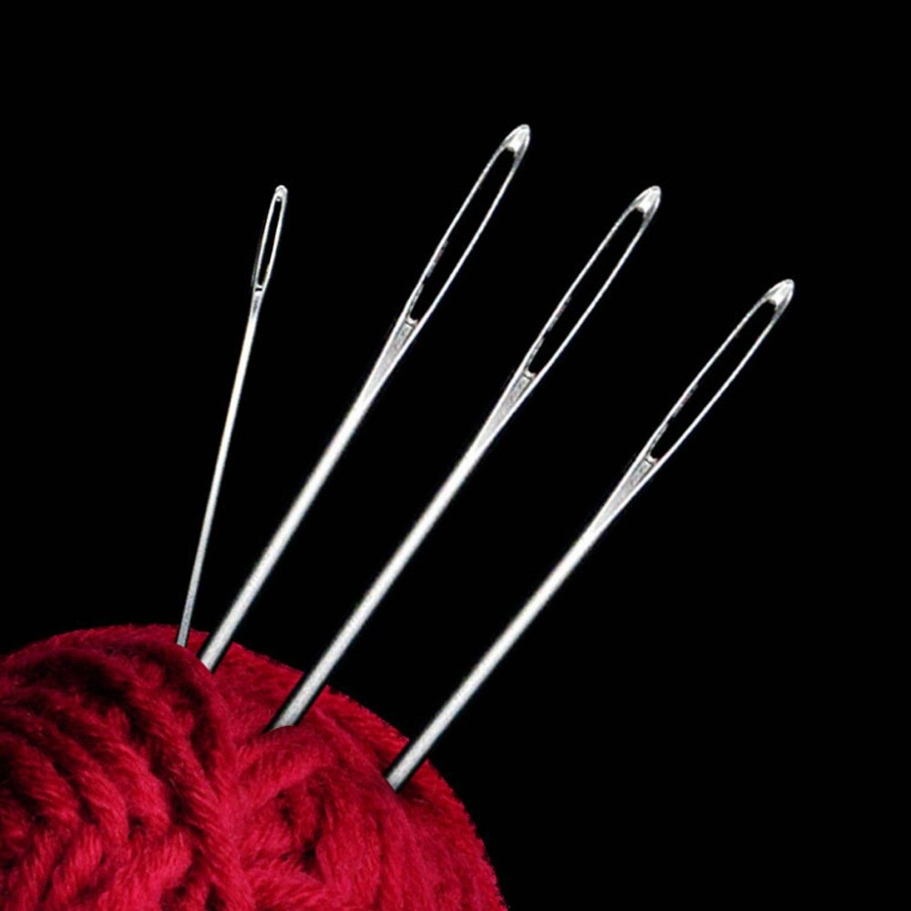 30 Pcs Large Eye Hand Sewing Tool Stainless Steel Needles Knitting Darning Accessories with Storage Tube Sewing Needles