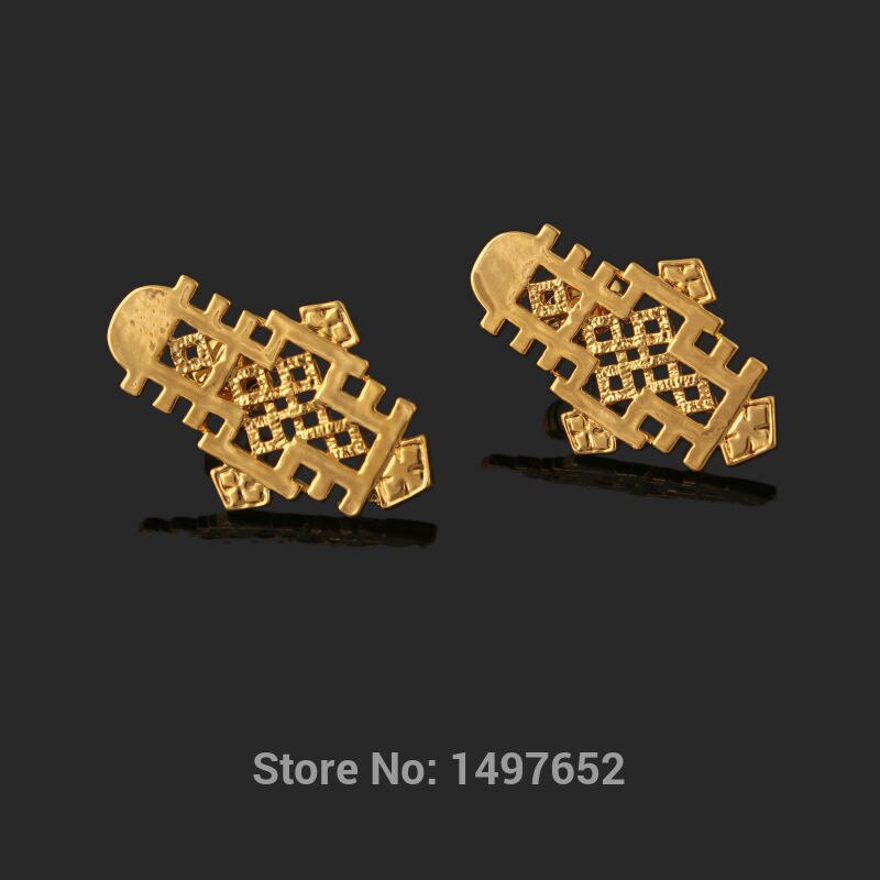 Nouveauté Éthiopien Bijoux Définit la Jewelry18k Or Couleur Croix Ensembles De Mariée Africaine De Mariage ensembles De Bijoux