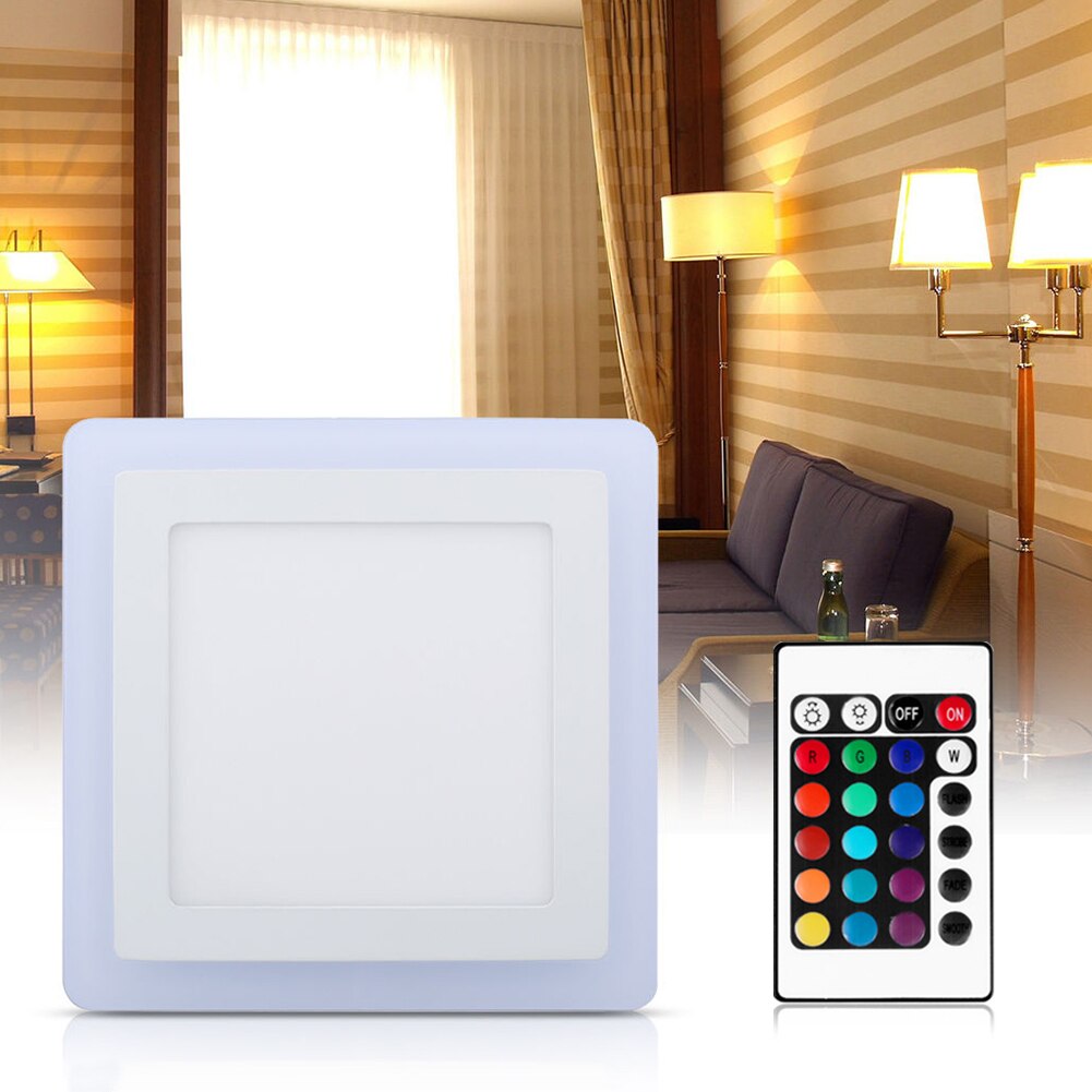 Tsleen Rgb Dimbare Led Panel Led Light Plafond Met Afstandsbediening 24-Key Controller + Driver 2835 Leds Plafond Verlichting voor Woonkamer