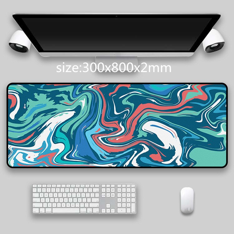 900x400mm XXL Gaming Mouse Pad Large Rubber Gamer Art Table Computer Mousepad Soft Mause Pad XL Abstract Keyboard Desk Play Mats: 300x800x2mm 10