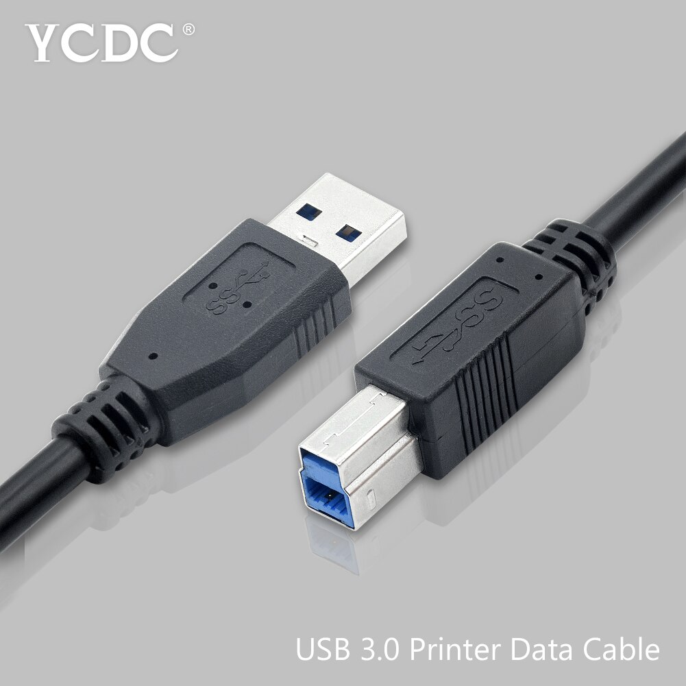 Skanner skrivare usb 3.0 datakabel sladd linje höghastighet 5 gbps svart/blå 0.3/0.5/1/1.8/3/5m för canon hp dell wd arduino brother
