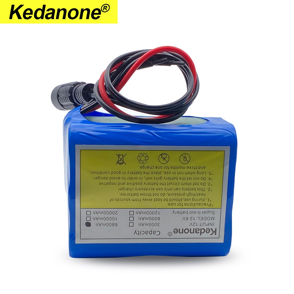 12V 6800mAh 18650 Li-Ion Akkus mit BMS Lithium-Batterie packs Schutz Bord + 12,6 V Ladegerät für überwachung: Gold