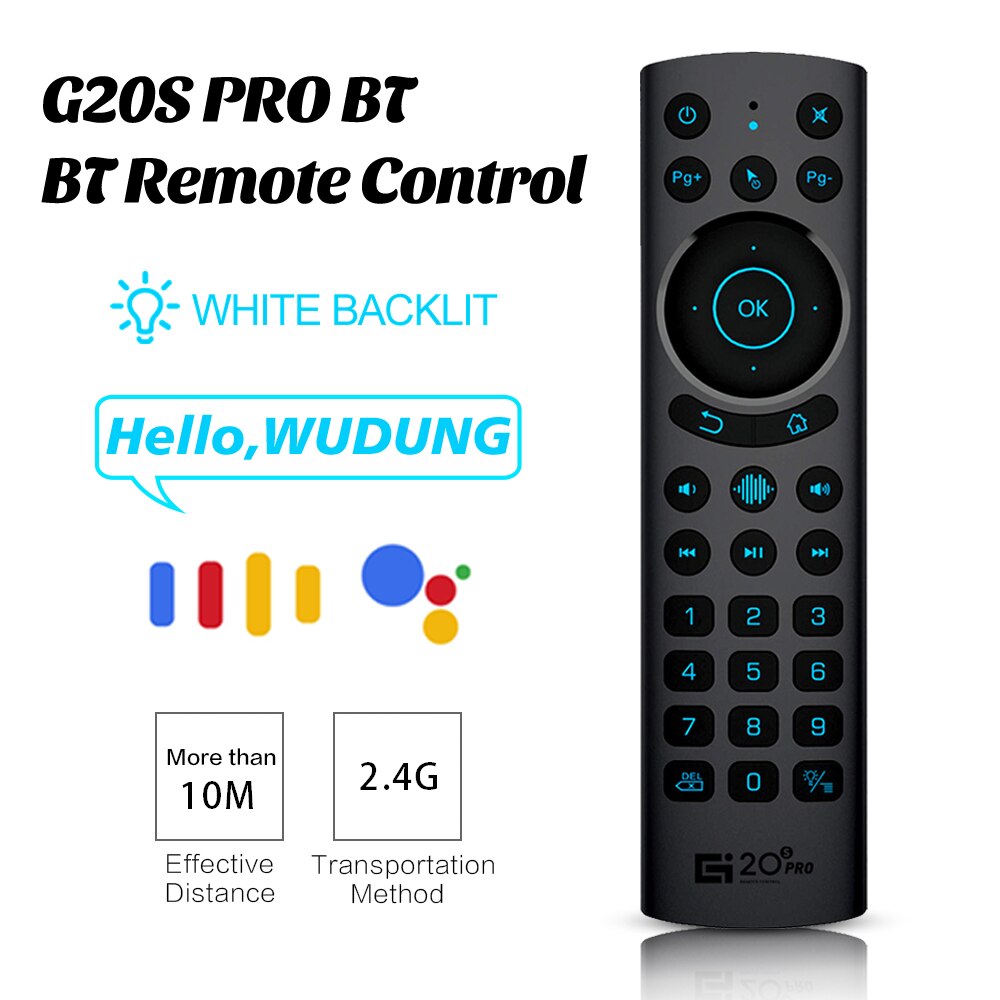 Mando a distancia G20S PRO para Android TV BOX, mando a distancia infrarrojo con botones retroiluminados inalámbricos, Bluetooth 2,4, G20BTS Plus, 5,0G