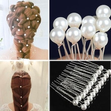20 Stks/partij 6Cm Enkele Witte Parel Haarspelden Bruids Haarspelden Bruiloft Haar Accessoires Voor Vrouwen