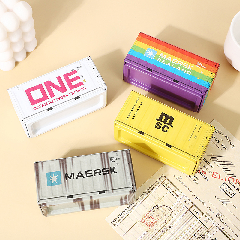Kreative Retro Industrie Stil Container Mini Kleine Container Modell Ornament Desktop Miniatur Lagerung Box Büro Organizer