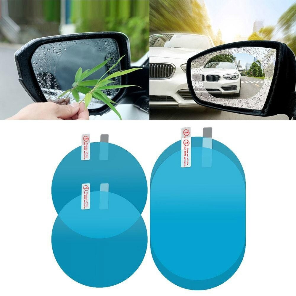 Odg 2Pcs Auto Regendicht Achteruitkijkspiegel Beschermfolie Anti-Fog, Anti-Glare, regen-Proof Auto Spiegel Waterdicht Transparant Venster