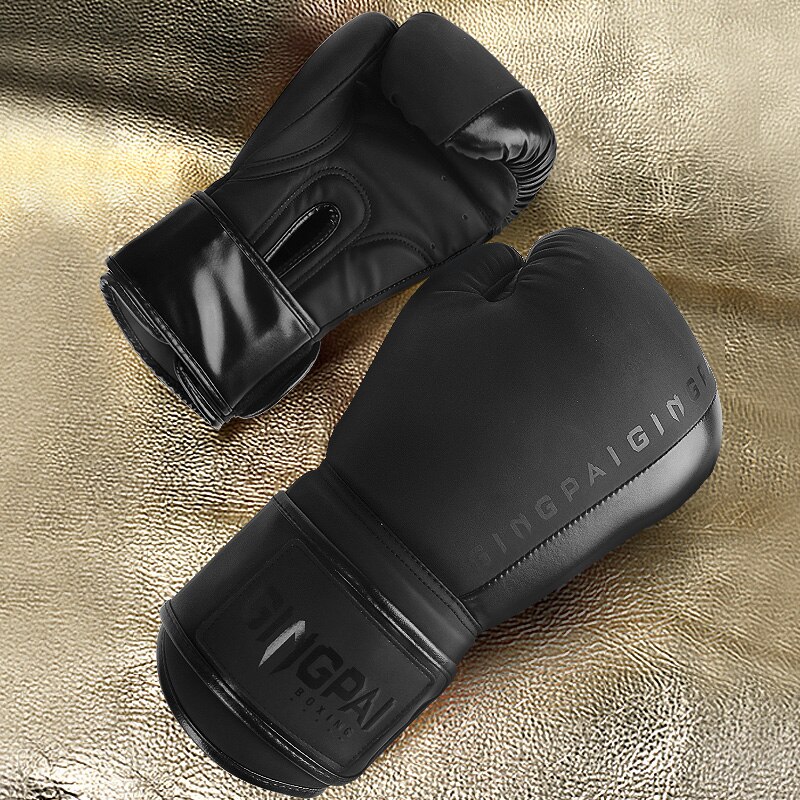 Bokshandschoenen voor heren zwarte vechtsport mma bokshandschoenen dikker muay thai sanda training volwassenen kinderen boksuitrusting 6-12oz