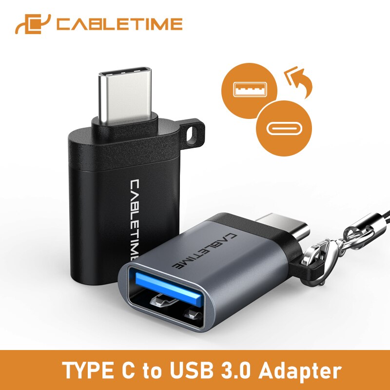 CABLETIME typ C OTG adapter robić USB3.0 A synchronizacja danych konwerter ładowania dla USB C telefon komórkowy Huawei kumpel30 LG Oneplus 8T C367