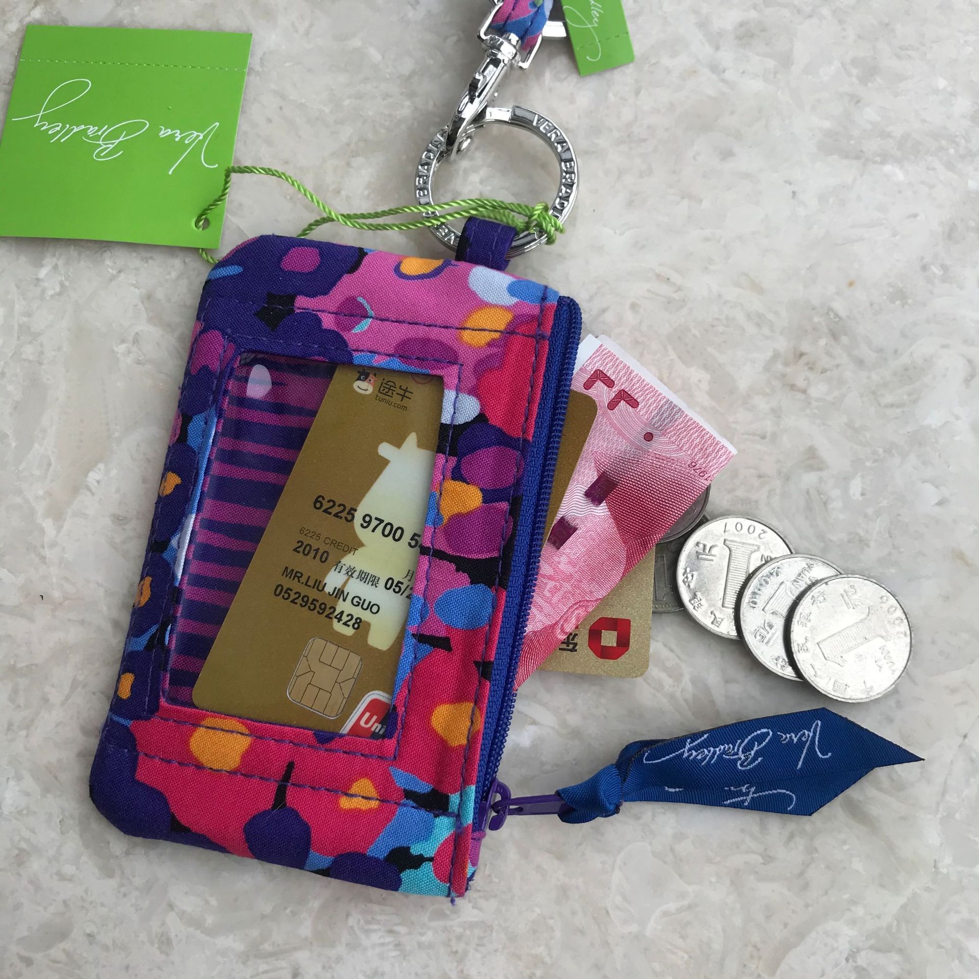 VB ID Card Holder Card Case Credit Chest Hanging Neck Strap Lanyards Keychain Pass Hang Rope Coin Purse