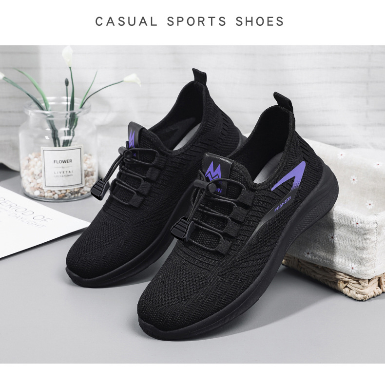 Shoes for women foreign trade women's shoes, women's casual shoes, breathable sports shoes for women: black / 36