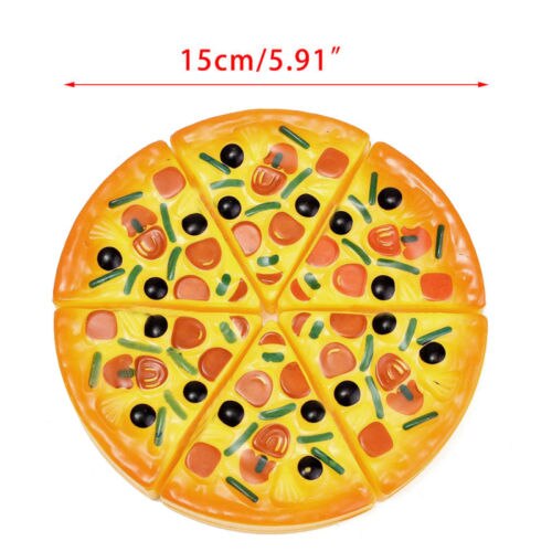 6PCS Childrens/Kids Pizza Slices Toppings Pretend Dinner Kitchen Play Food Toys