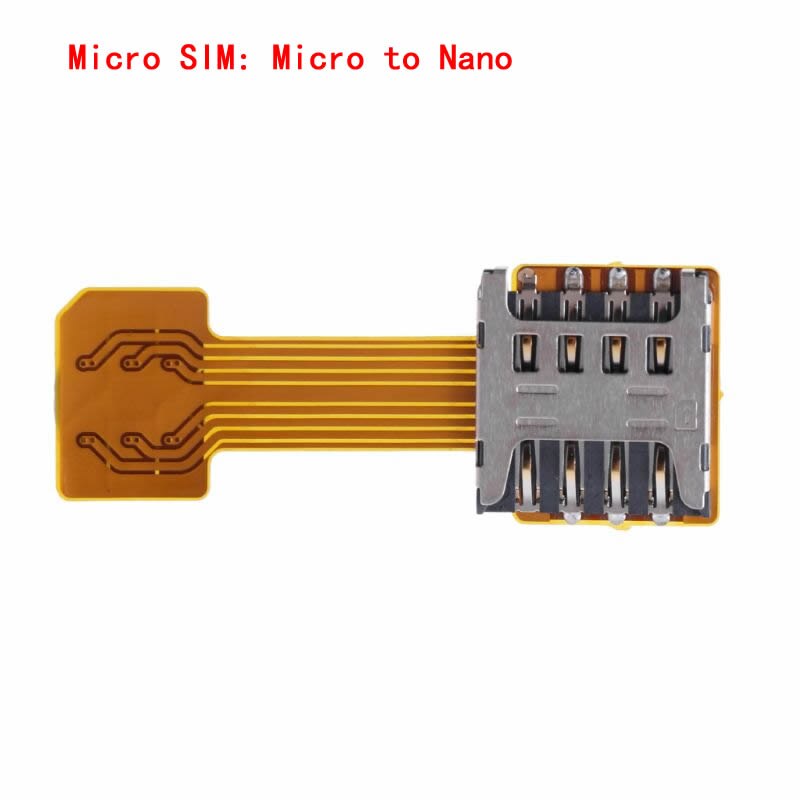 Double Dual SIM Card Micro SD Adapter Phone Extender For Xiaomi Redmi 3 3 Pro 3S 3X 4 4A 4X 5 5 Plus 5A 6 6 Pro 6A Note 3 Pro: Micro to nano