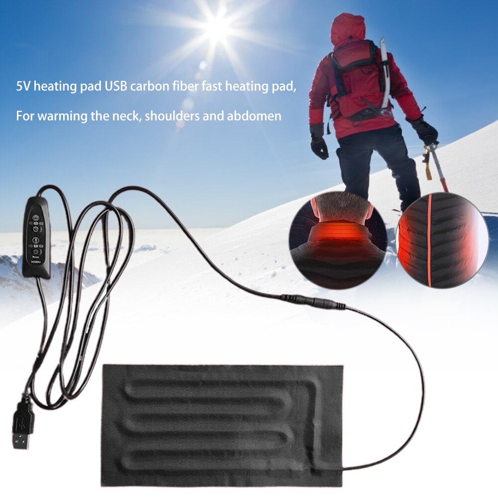 USB Portable Heater 5v Carbon Fiber Heater, Back Shoulders Belly Warmth Fast Heated Pads Body Warm
