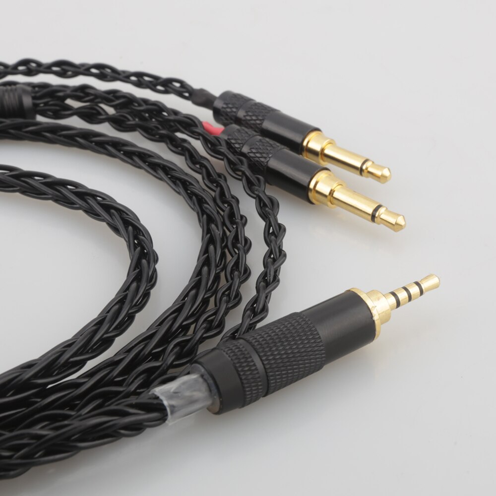 Audiocrast 8 Cores 2.5/3.5MM/4.4mm Balanced Upgrade Cable for Denon AH-D7200 AH-D5200 d9200 Headphone