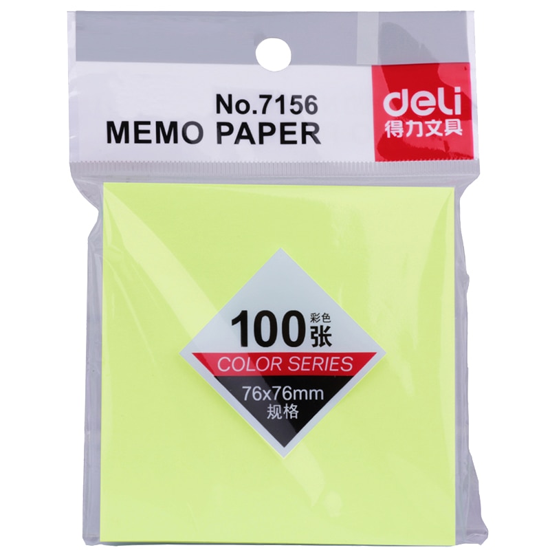 1 package lot 76*76 mm note paper 100 page sticky note Sticker Post-it Labels Stickers Note deli 7156