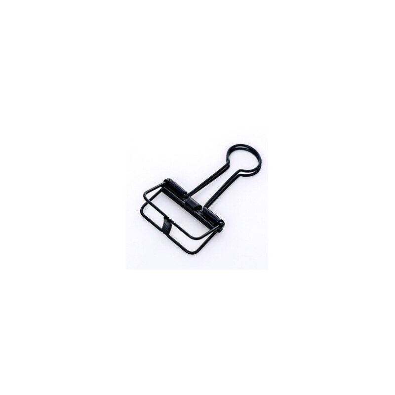 1Piece Colour Metal Clips folder Binder clip Exquisite Ticket clip Food packaging Stationery school office Supply: Medium black