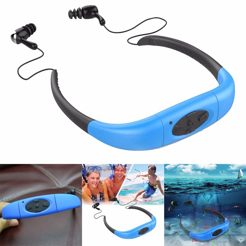 ZHKUBDL IPX8 Waterdichte Sport MP3 Speler 4g 8g Onderwater Zwemmen Duiken met FM Radio Oortelefoon Stereo Audio Hoofdtelefoon