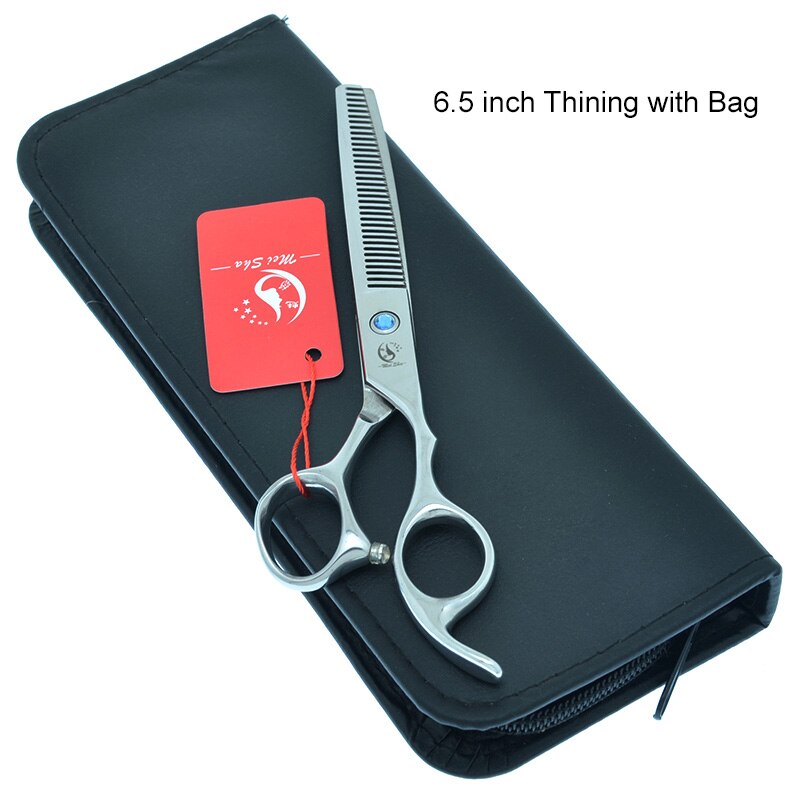7.0 Hundesalon Schere Hund Gerade Schneiden Ausdünnung Schere für Groomer Friseur Schneiden Schere HA0398: HA0357 with bag 6.5