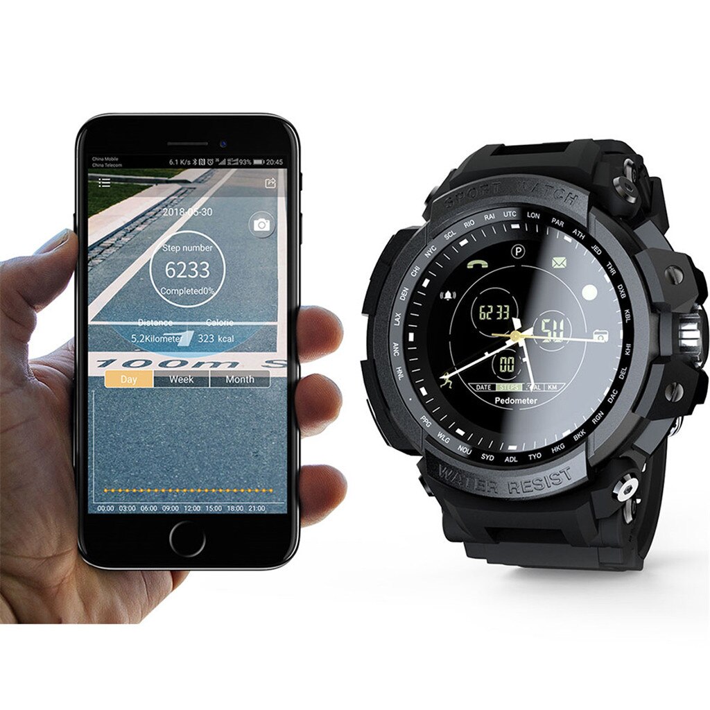 Smart Horloge Mannen Bluetooth Digitale Smartwatch Waterdicht Voor Ios En Android Professionele Automatische Sport Smartwatches 19MAY29