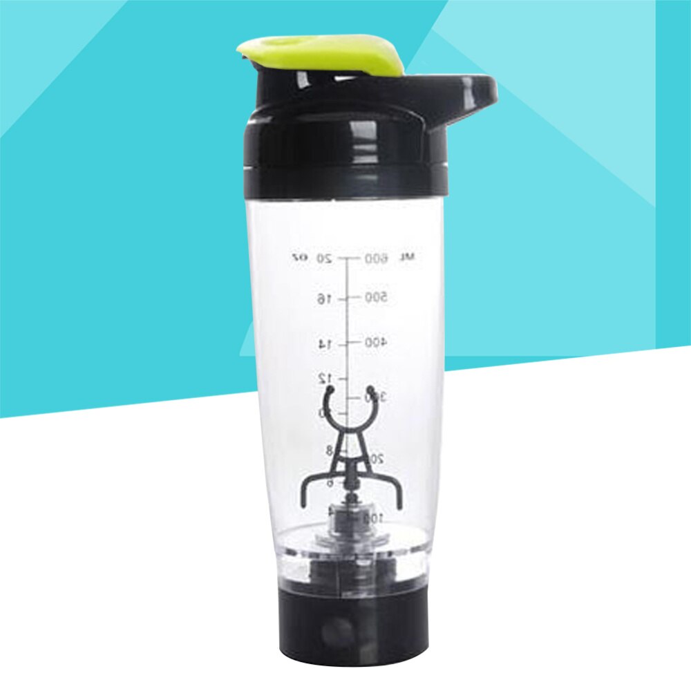 Eiwit Shaker Fles Mixer Blender Batterij Operated Draagbare Roeren Blender Beker 600Ml (Zwart)