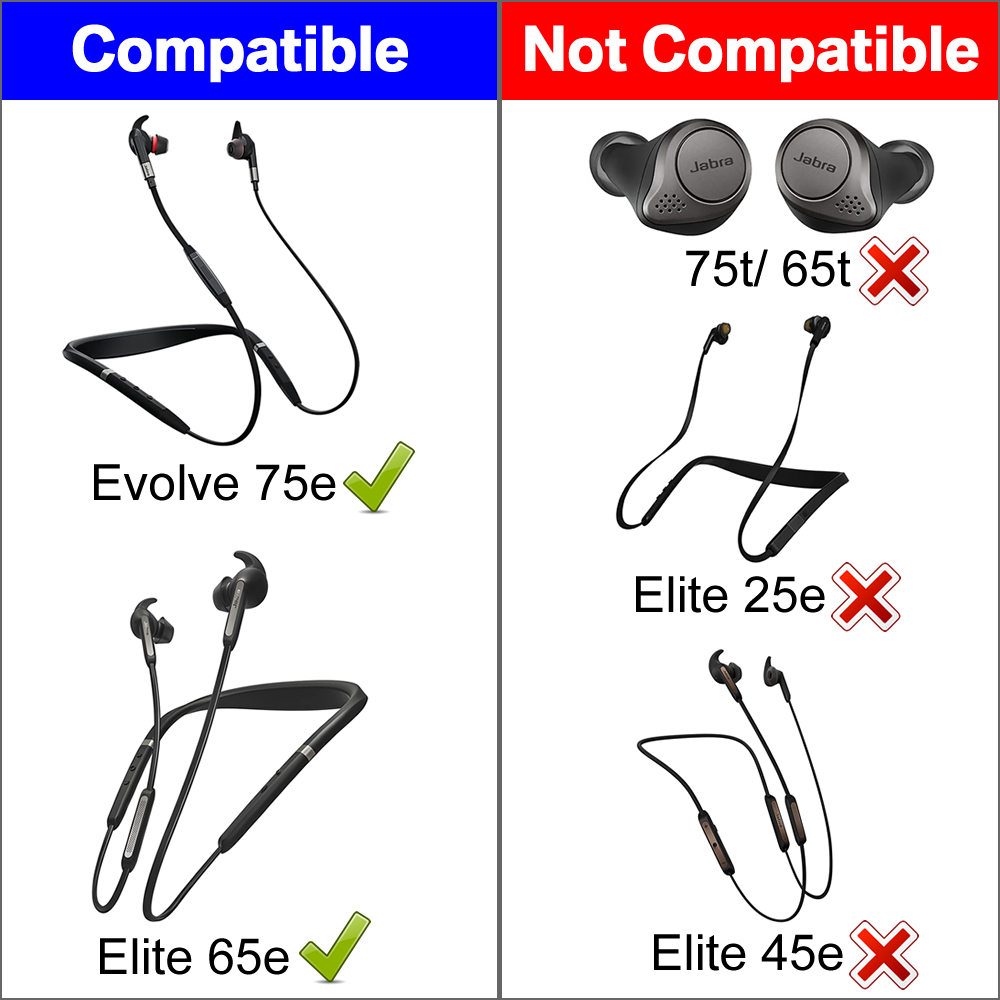 Auriculares intrauditivos de silicona para Jabrae Evolve 75e/ Elite 65e, almohadillas de repuesto