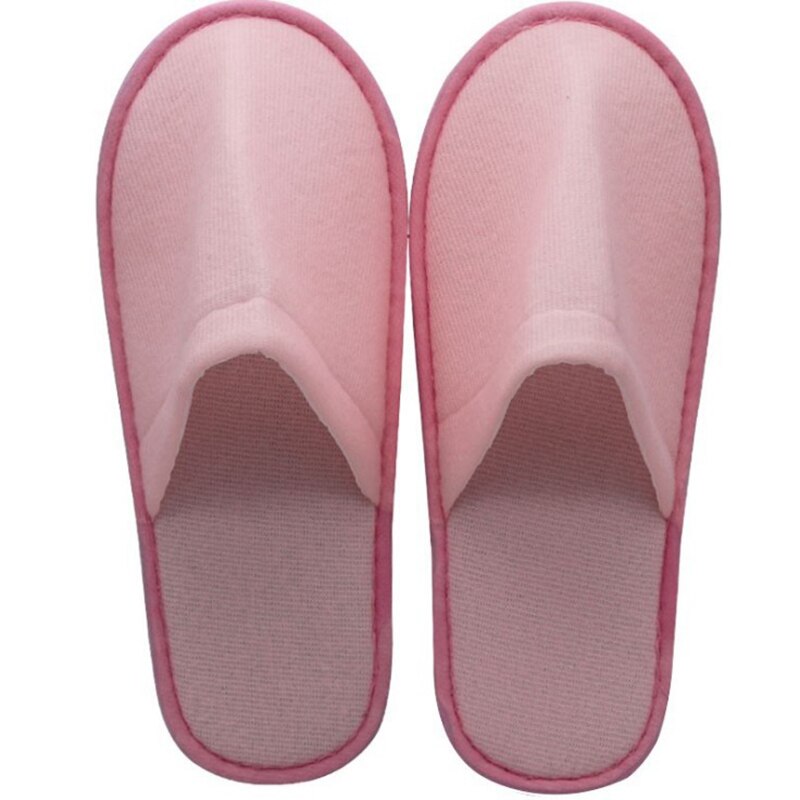 Disposable Slippers Spa Hotel Guest Slippers Open Toe Towel Indoor Disposable Slippers